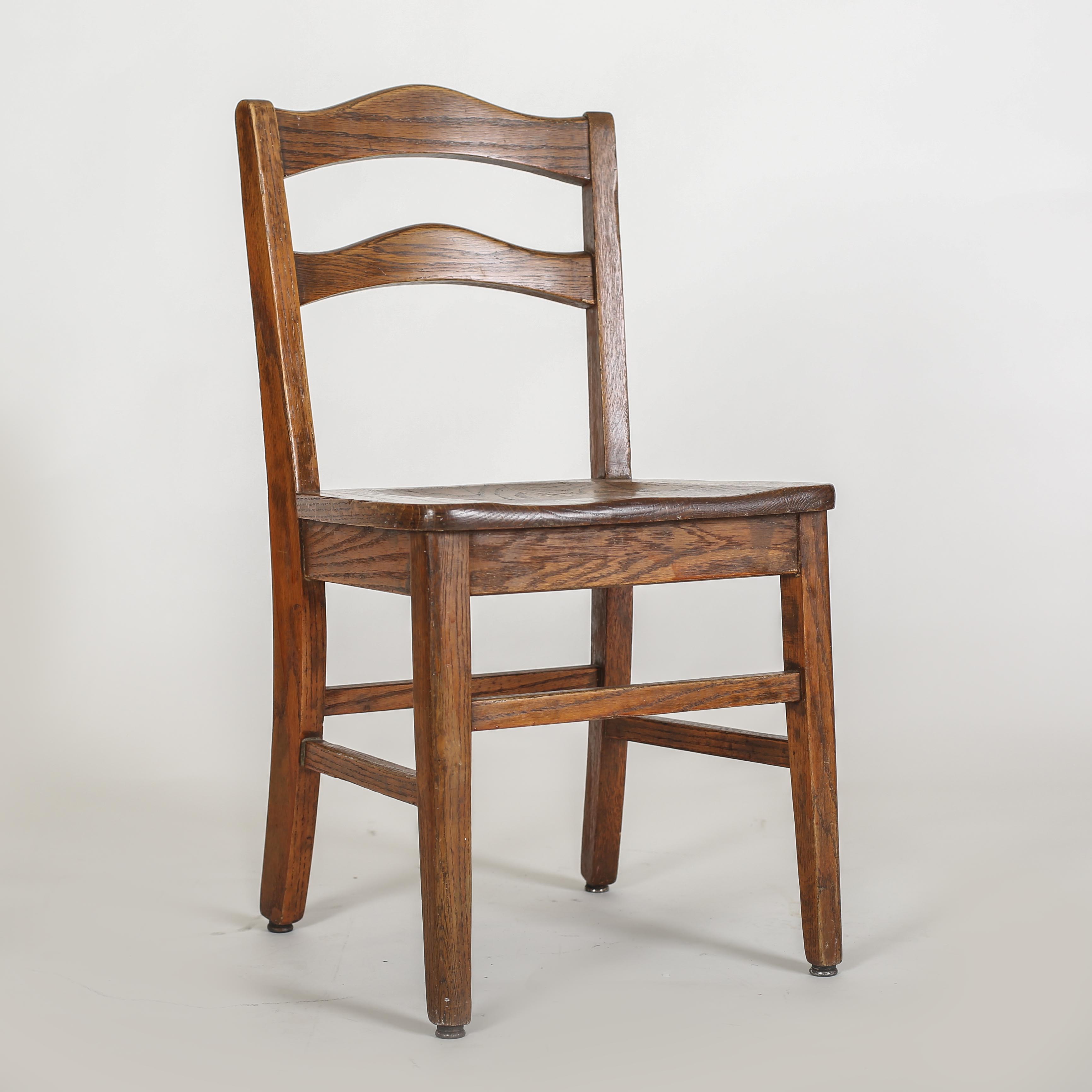 Old fashioned wooden desk chair