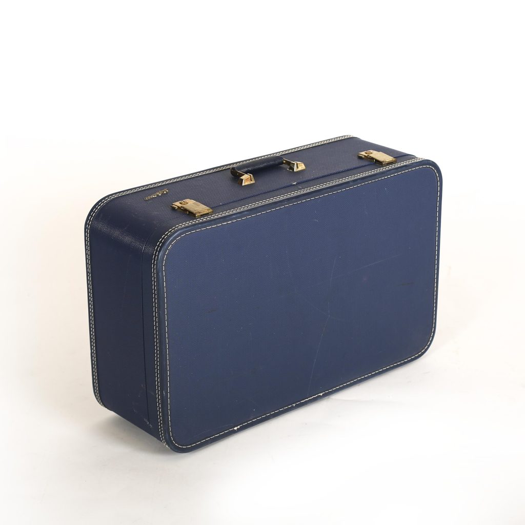 blue vintage suitcase