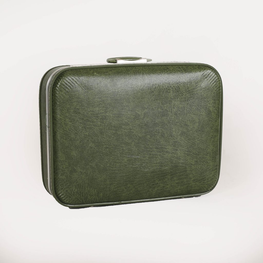 green suitcase