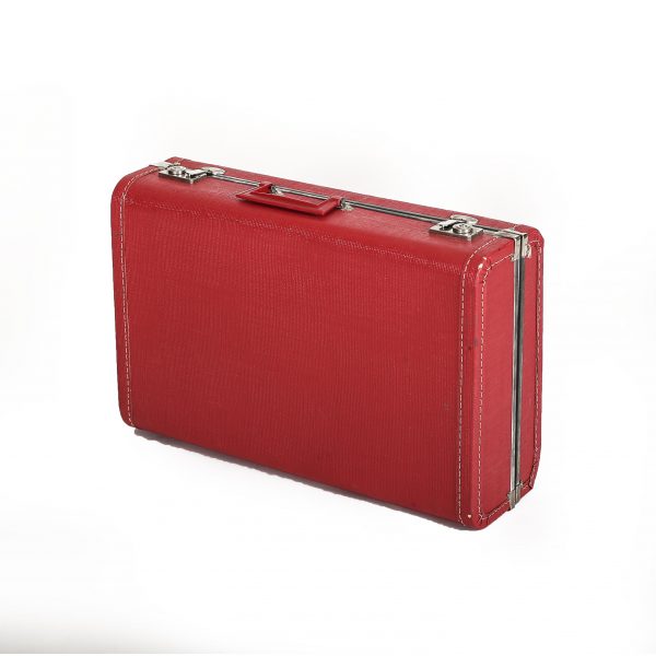 vintage red suitcase