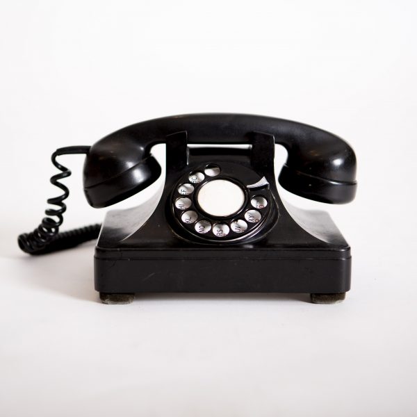Black vintage Rotary Phone Prop