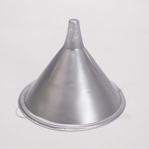 silver funnel tin man hat