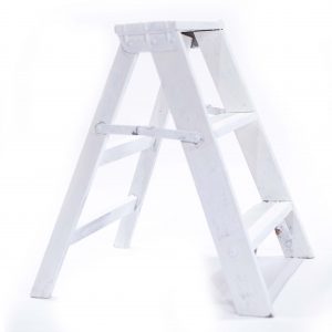 white mini ladder photo prop